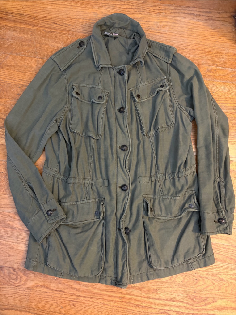 💕 Host Pick 💕 Free People Not Your Brother’s Surplus Jacket, Army Green, Medium - Picture 1 of 6